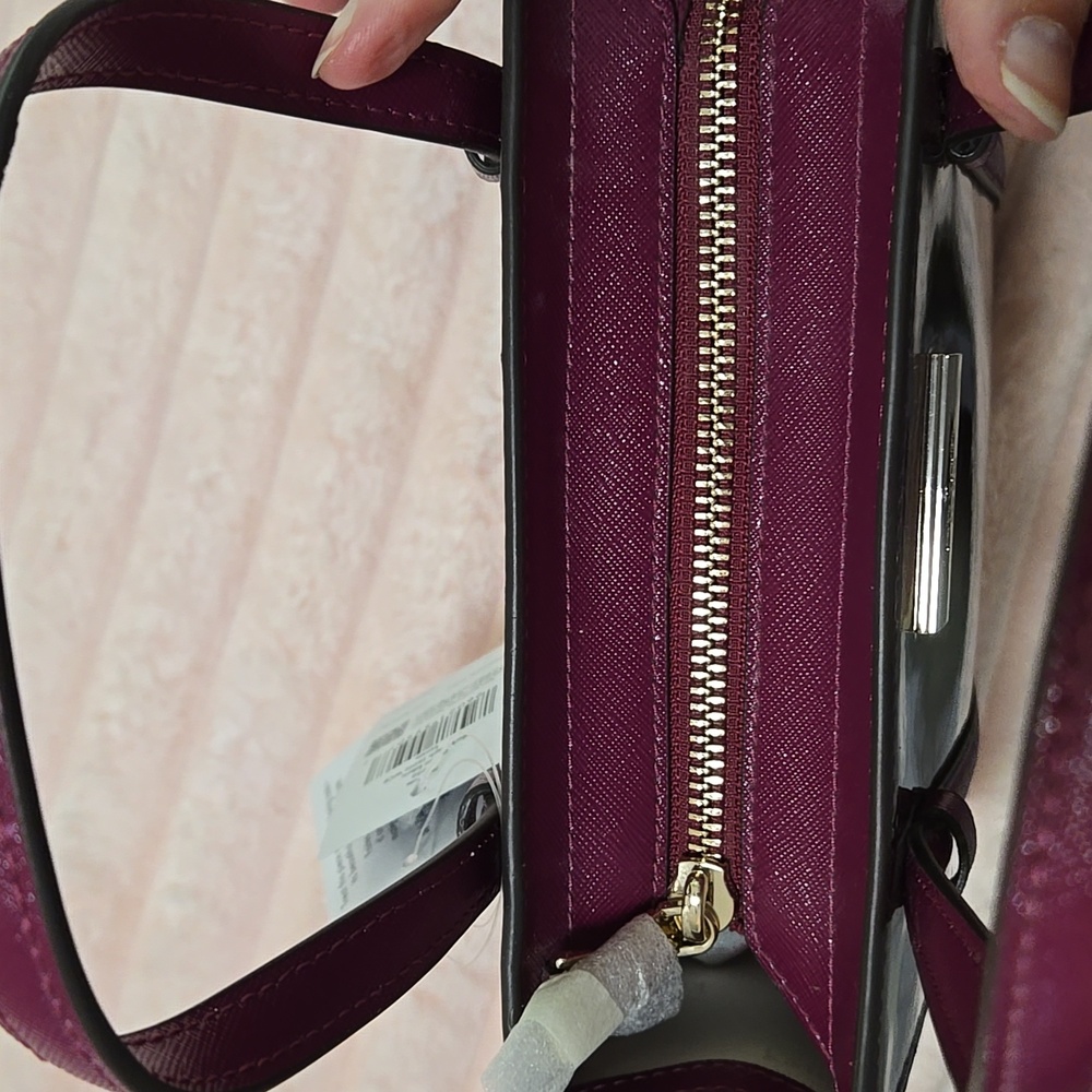 kate spade Patent Leather Tote in Deep Plum - Picture 8 of 12